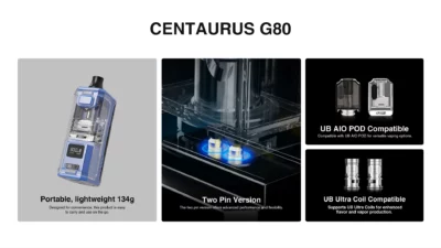 Lost Vape Boro Tank Centaurus G80 Silver - Imagen 2
